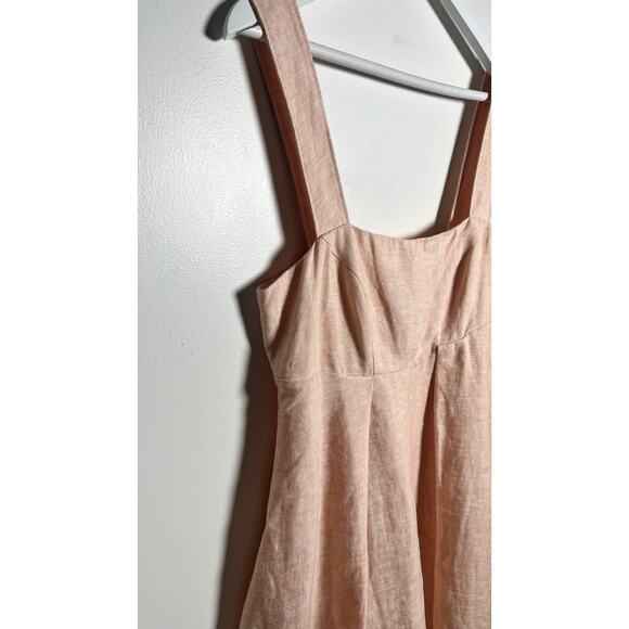 Banana Republic‎ Linen Kenza Mini Dress Babydoll Pink Size 6 Sundress NEW - Picture 6 of 14